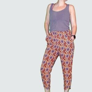 Anthropologie Thebe jumpsuit crop Lilka Women's  Size S in Blue